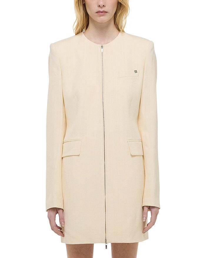 

Приталенное платье с молнией Helmut Lang, слоновая кость/кремовый