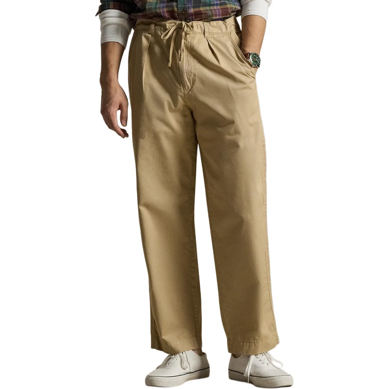 Брюки повседневные SS26 Loose Fit мужские Polo Ralph Lauren, Green Purple Beige — фото 3