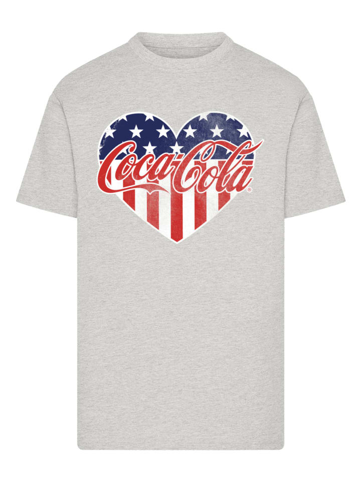 

Футболка Coca Cola Americana серого цвета в крапинку F4NT4STIC, Серый, Футболка Coca Cola Americana серого цвета в крапинку F4NT4STIC