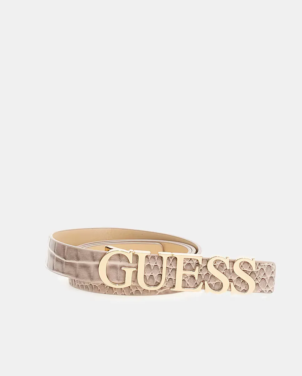 

Нерегулируемый ремень с металлической пряжкой Guess, цвет Crema