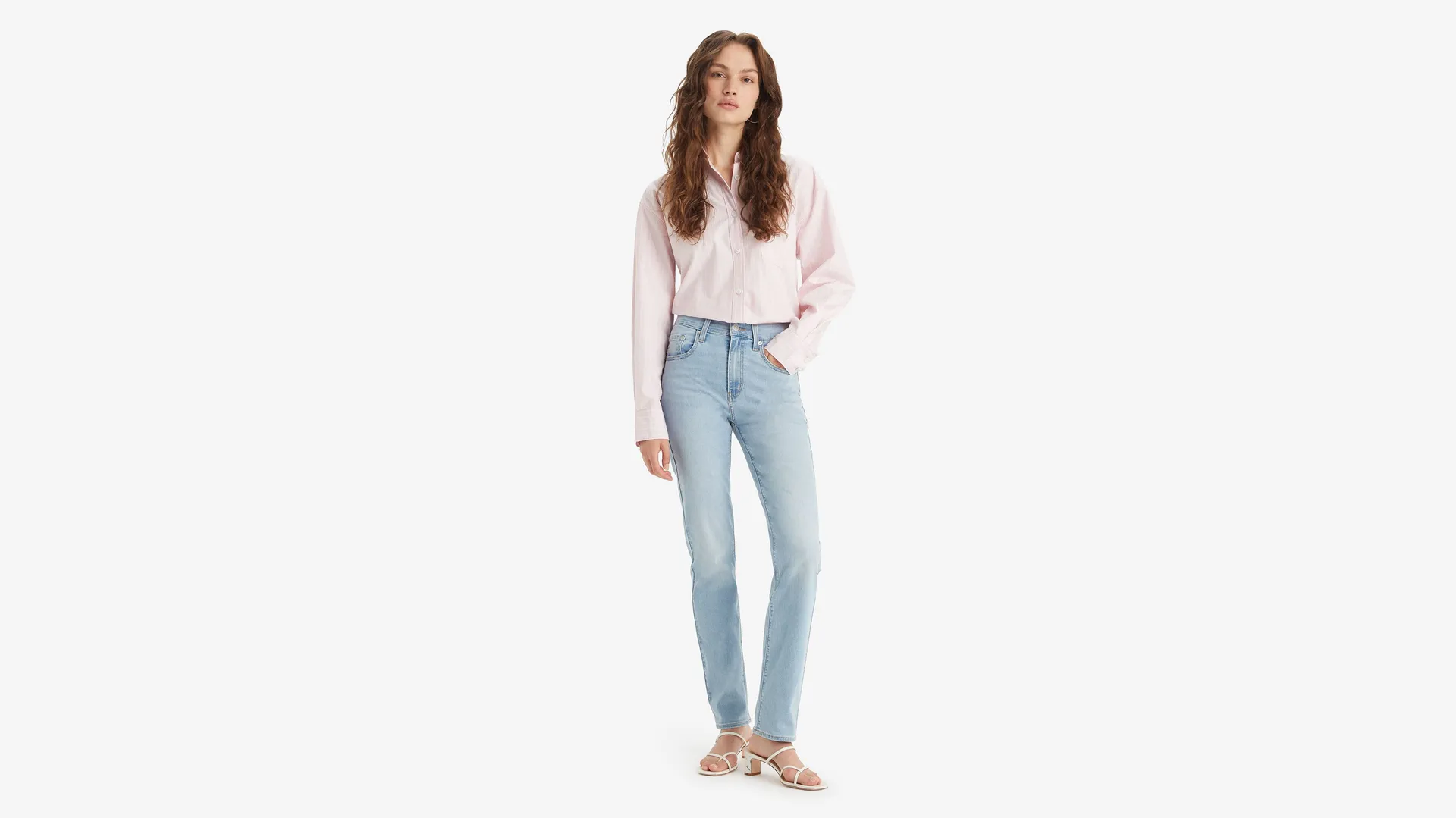 

724 крутые женские джинсы прямого кроя с высокой посадкой Levi's, цвет To the Max - Light Wash