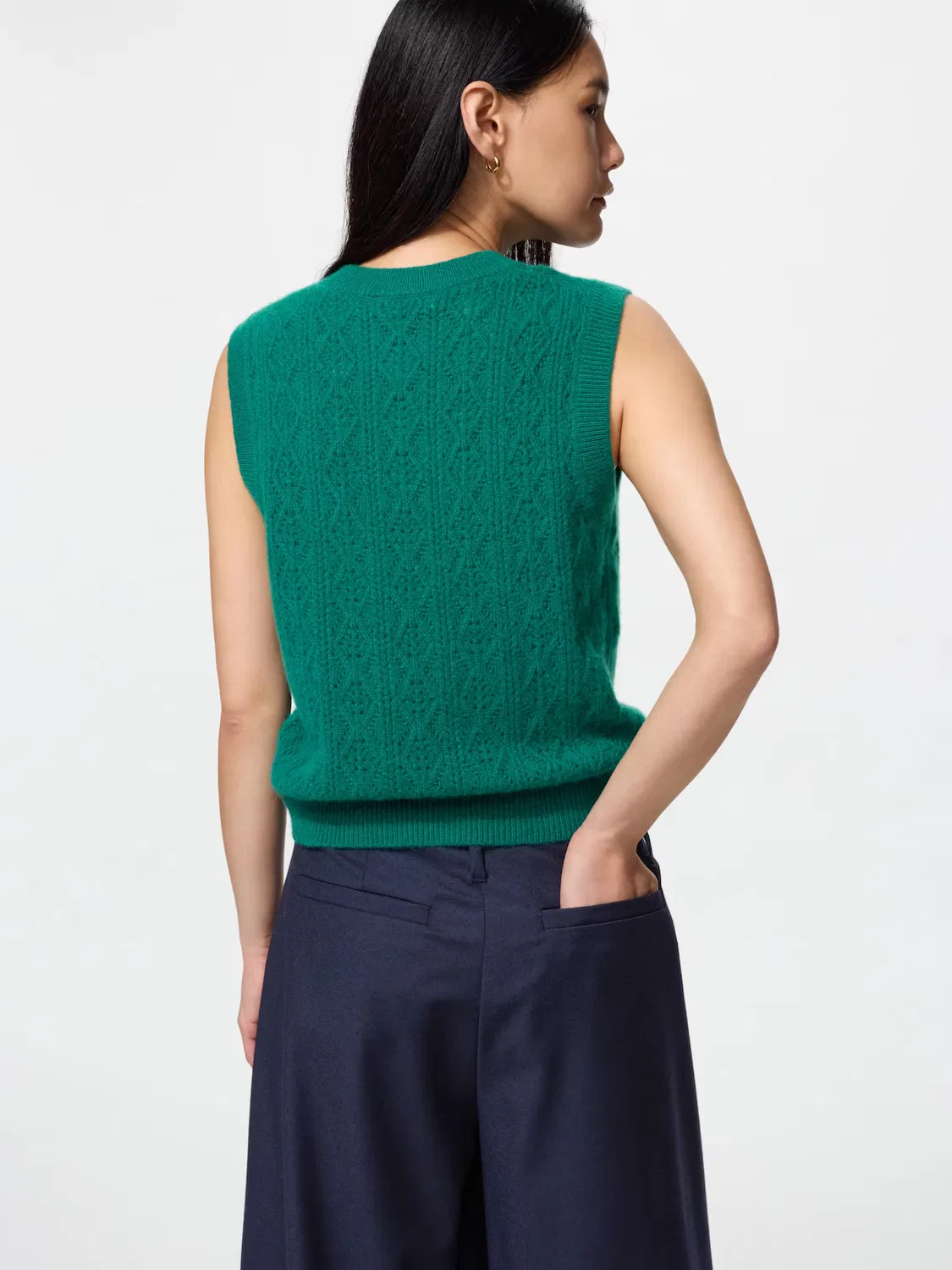 Кюлоты Uniqlo, шерстяные смесовые, темно-коричневый — фото 2