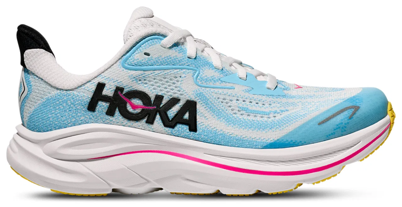 Кроссовки для девочек Clifton 10 HOKA, цвет Frost/Soaring Blue