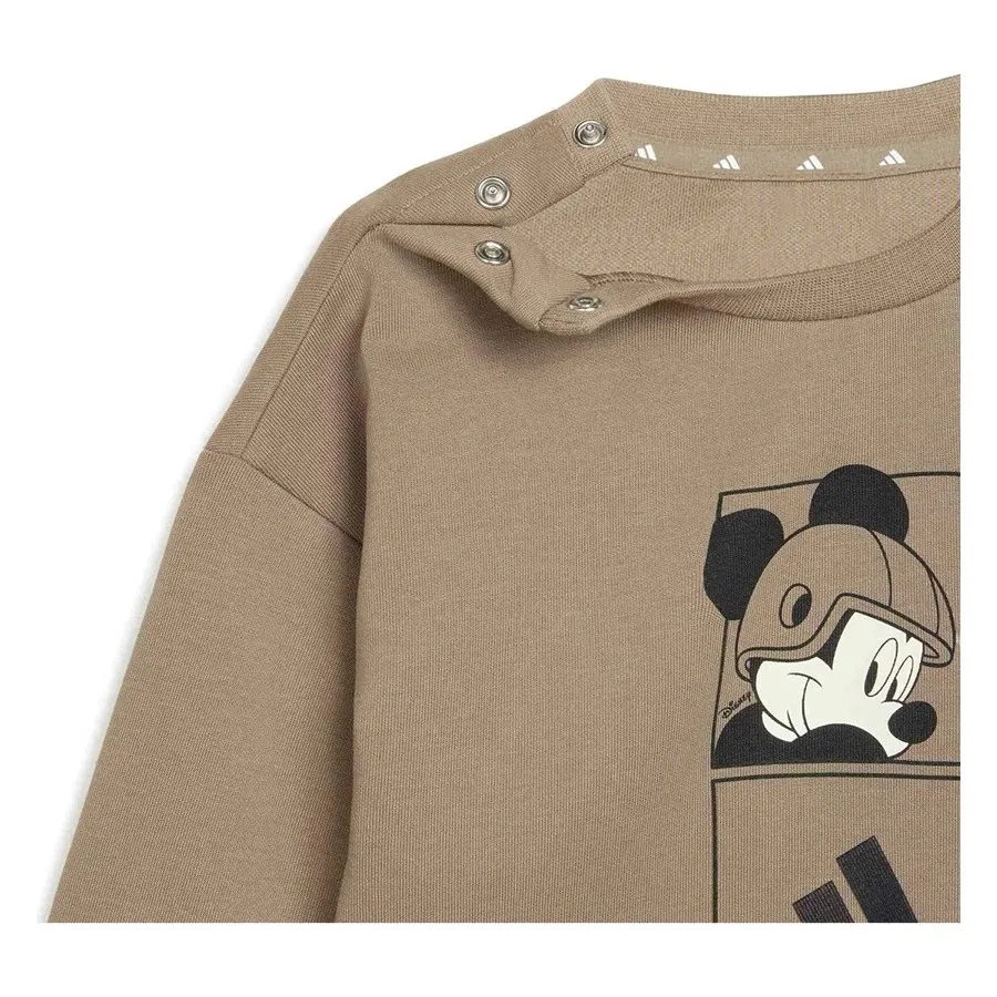 Спортивный костюм из трикотажа с принтом Mickey Mouse Adidas, Бежевый — фото 3
