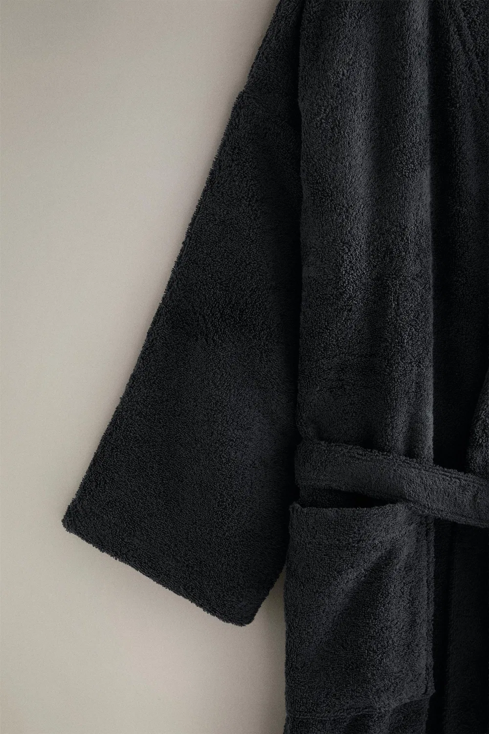 Высококачественный хлопковый банный халат (420 г/м²) ZARA, Anthracite grey — фото 3