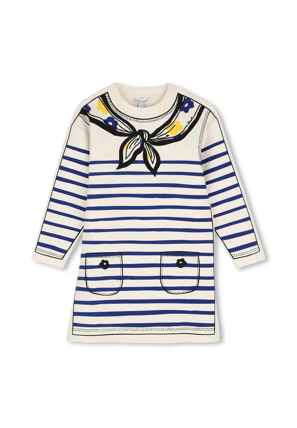 Robe manches longues - платье из джерси Marc Jacobs Kids, Craie