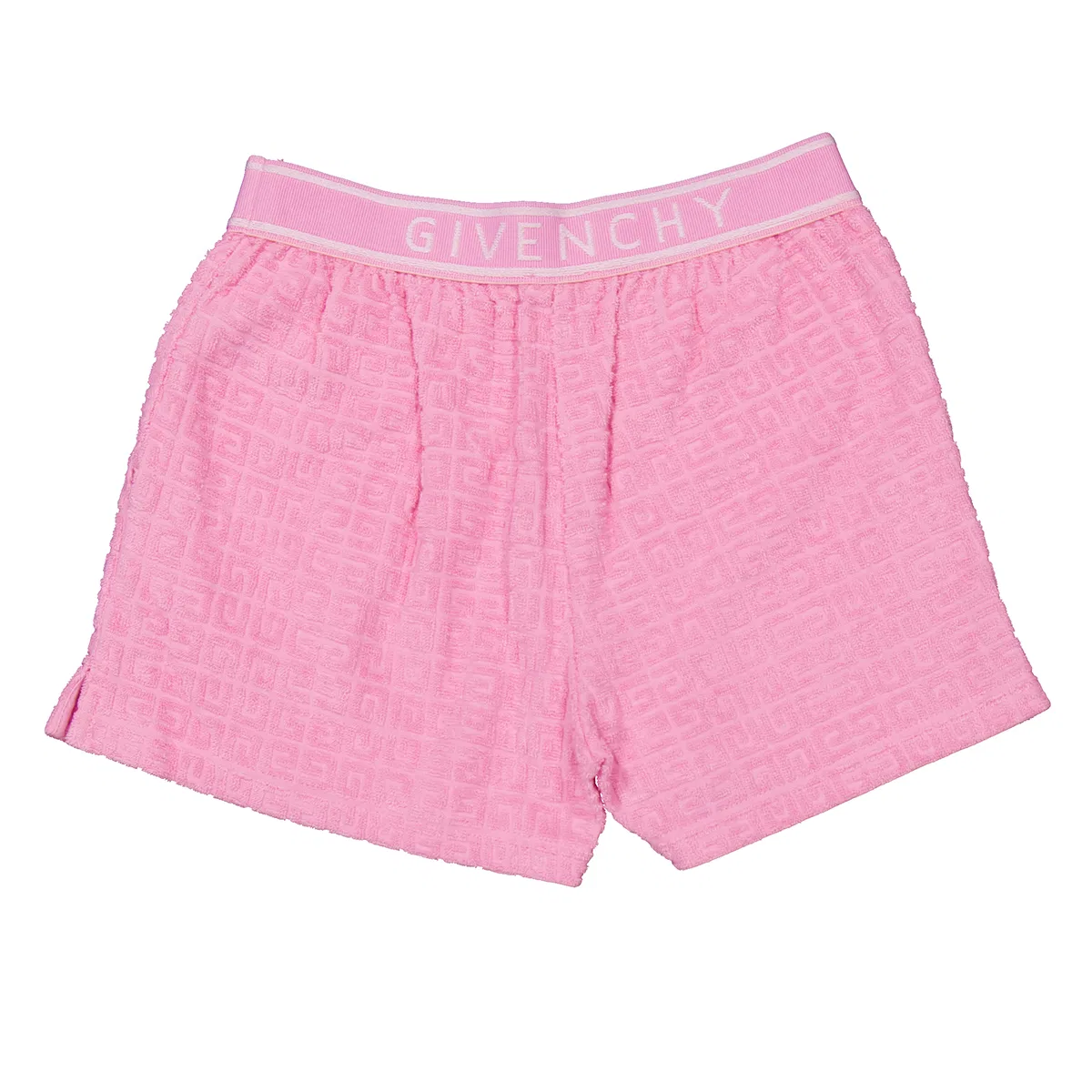 Шорты из махровой ткани с жаккардовым узором 4G Girls 4G-Jacquard Terry Shorts Givenchy, Pink — фото 2