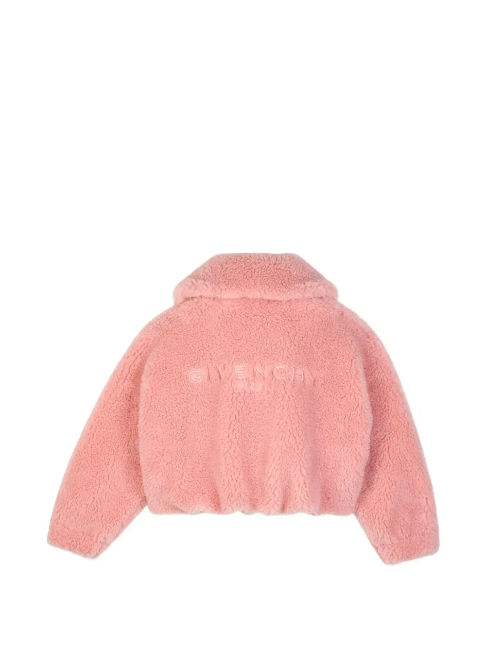 Куртка из шерпы с вышитым логотипом Givenchy Kids, розовый — фото 2