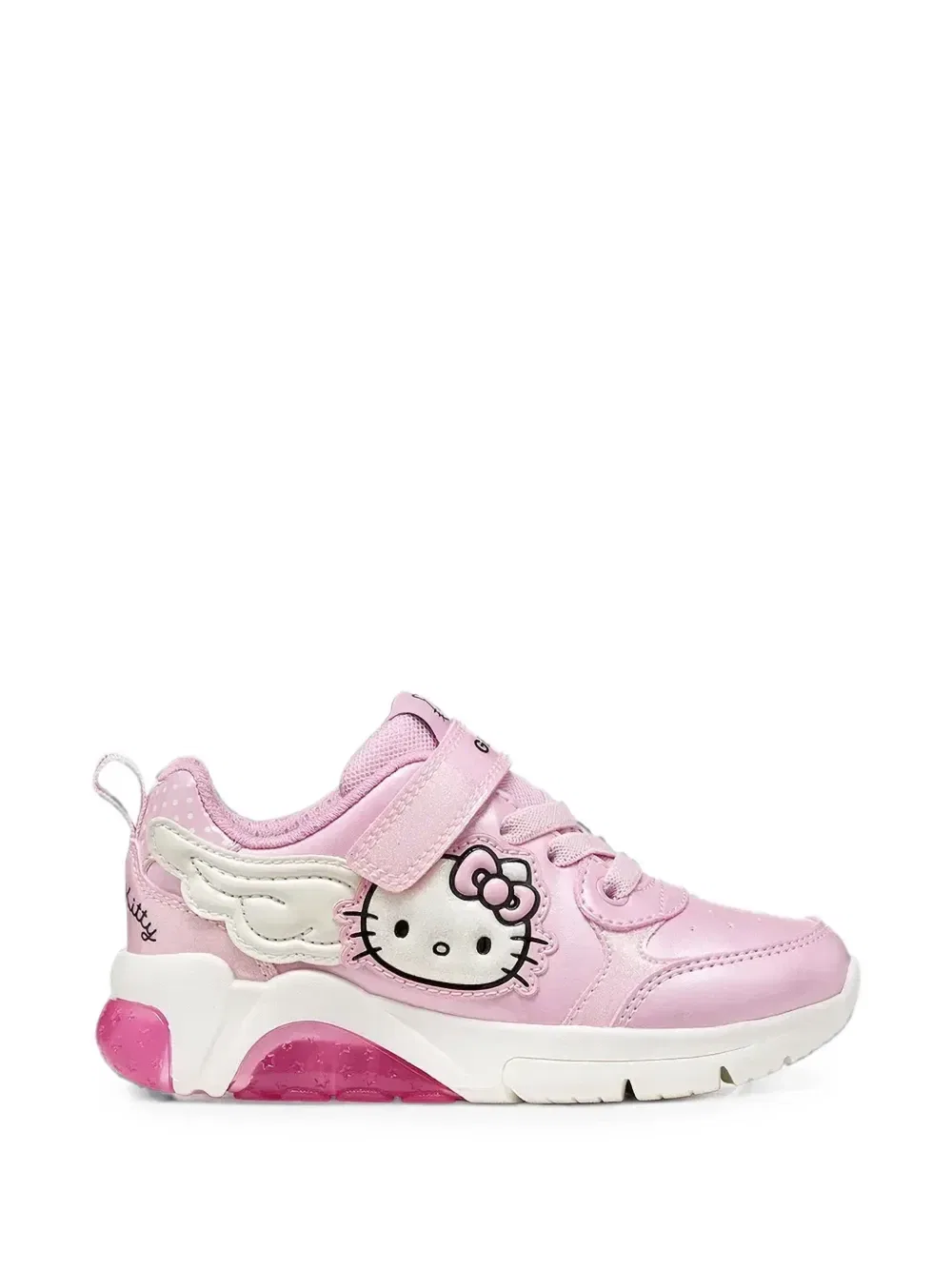 Кроссовки Fadinlight Hello Kitty на липучках из коллаборации с Sanrio Geox Kids, розовый — фото 2