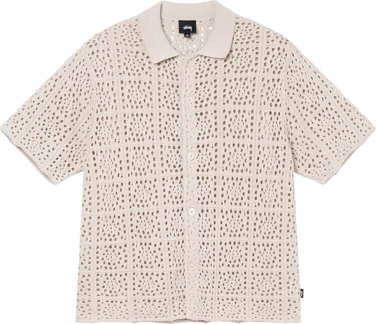 

Рубашка Stussy Crochet Shirt 'Natural', кремовый