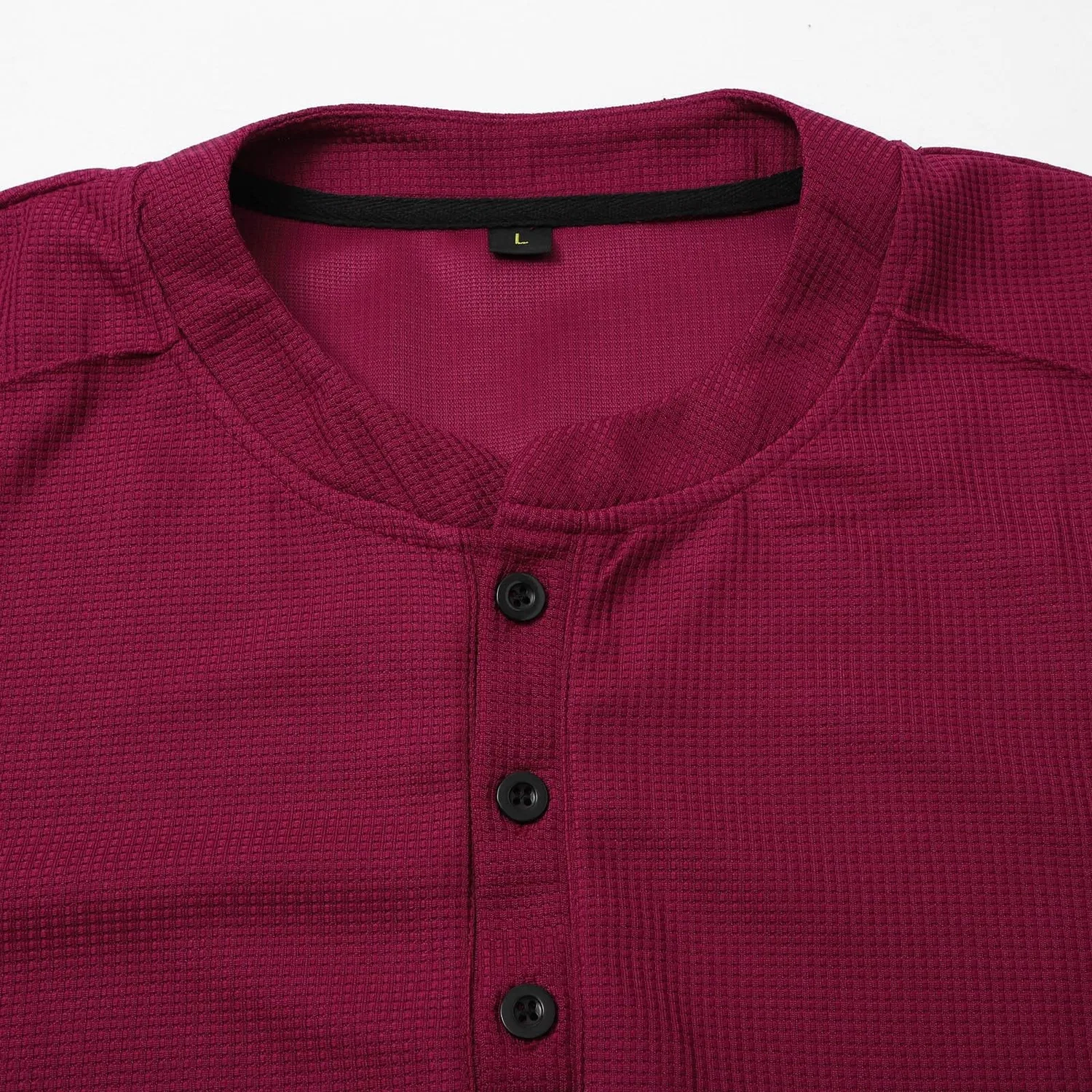 Мужская футболка-поло с коротким рукавом и отложным воротником Henley, Red Polo Shirts for Men — фото 4