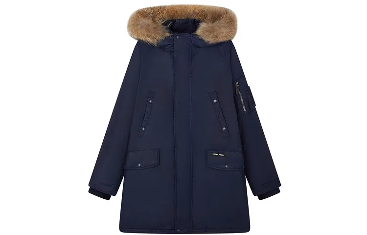 Детский пуховик с принтом Skating Collection FW23 Teenie Weenie Men, Navy Blue