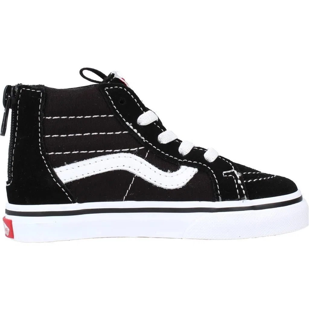 Детские кроссовки для мальчиков с принтом Sk8-Hi Vans, Black And White — фото 4