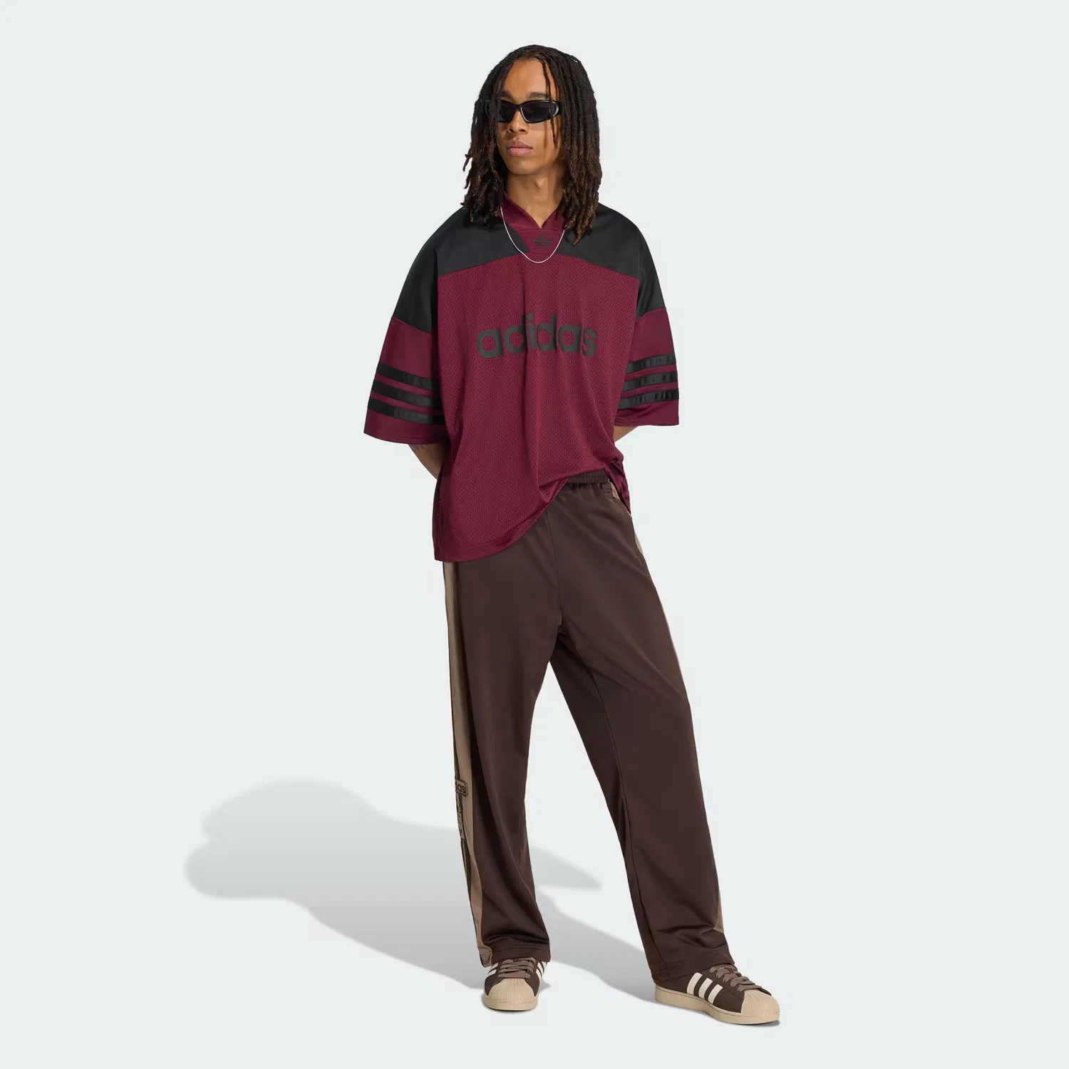 Мужские спортивные штаны на кулиске Adibreak Classic Adidas Originals, Aurora Coffee — фото 4