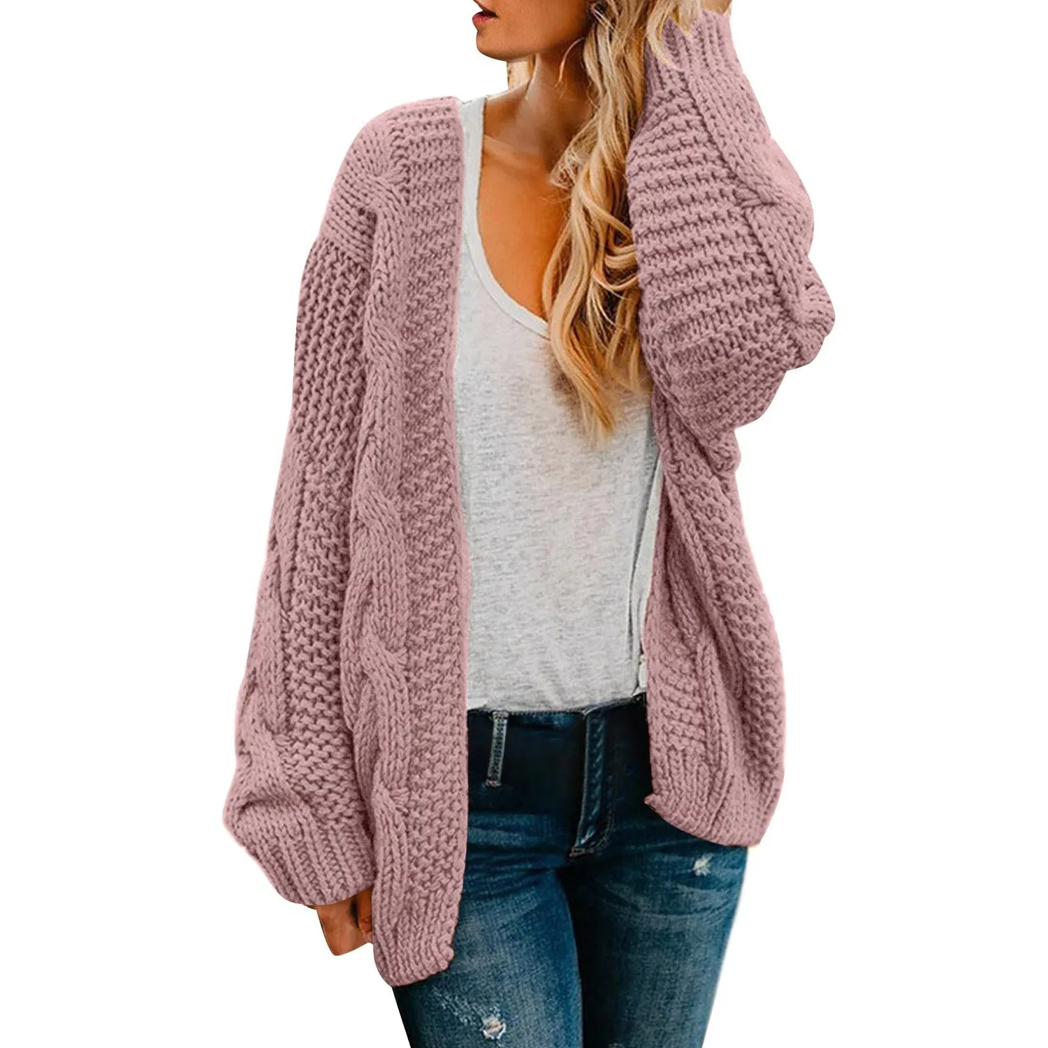Женский кардиган с длинным рукавом Tweed Style, Pink