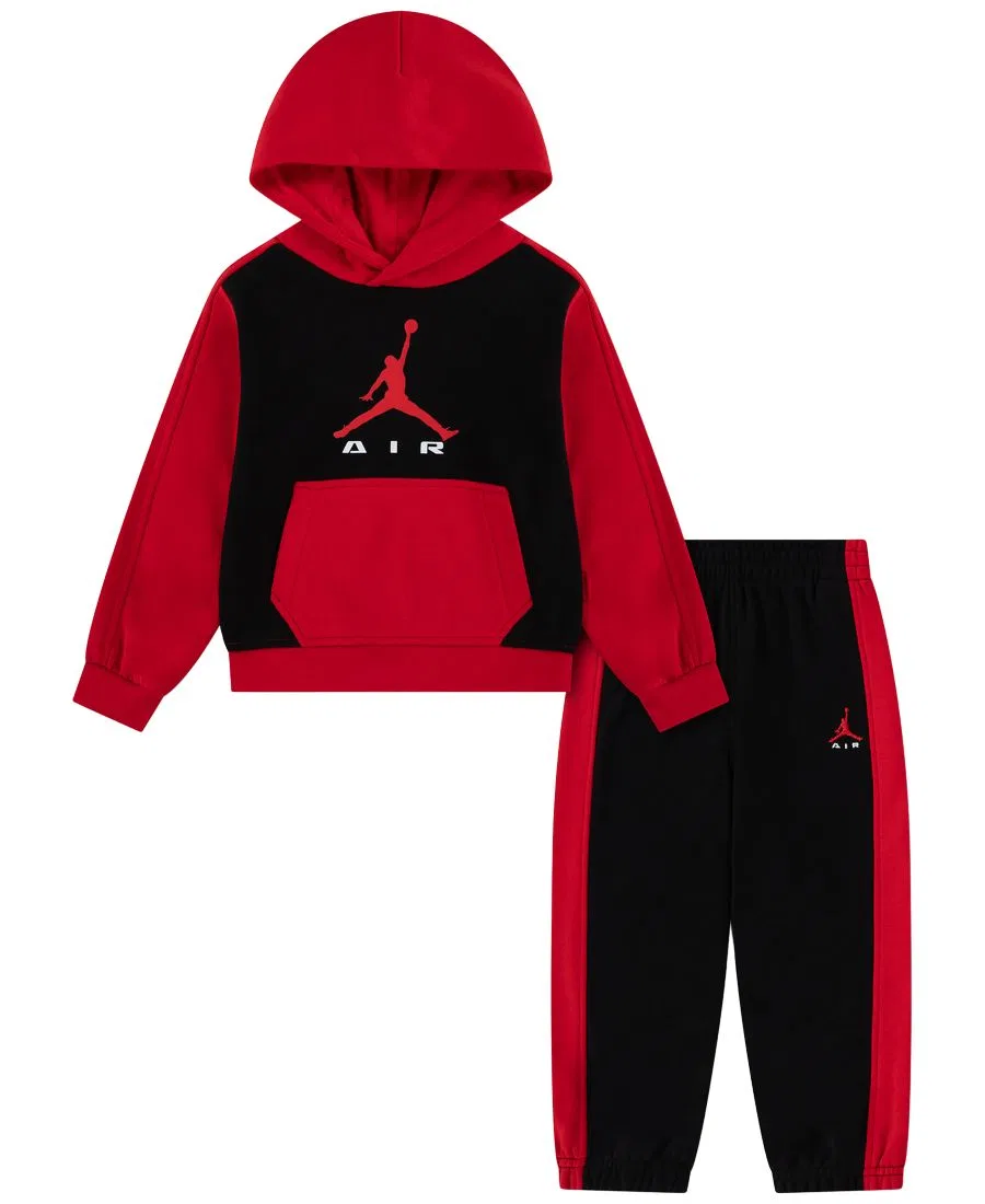 Комплект из худи и спортивных брюк с длинным рукавом Jordan, University Red/Black