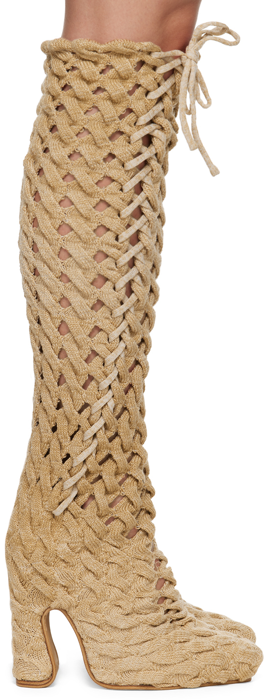 Эксклюзивные бежевые ботинки SSENSE Spiral Cable Isa Boulder