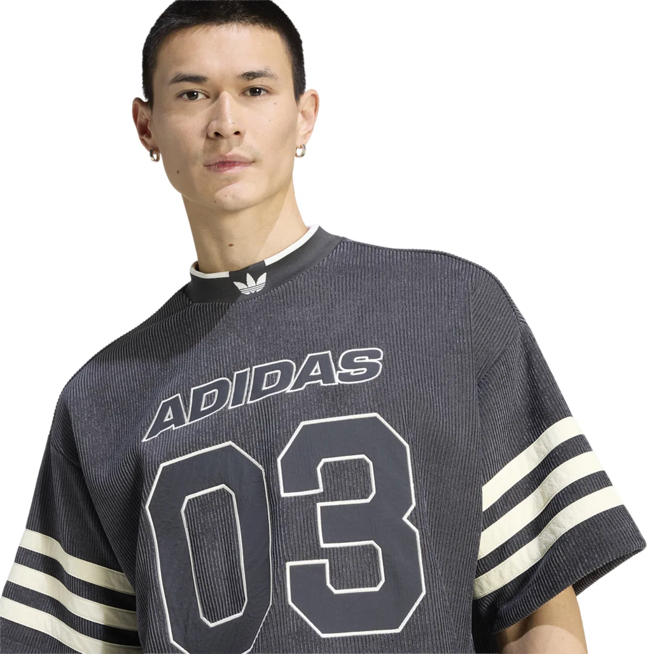 Футбольная джерси для мужчин Knit Football Jersey Adidas, черный/бежевый — фото 3