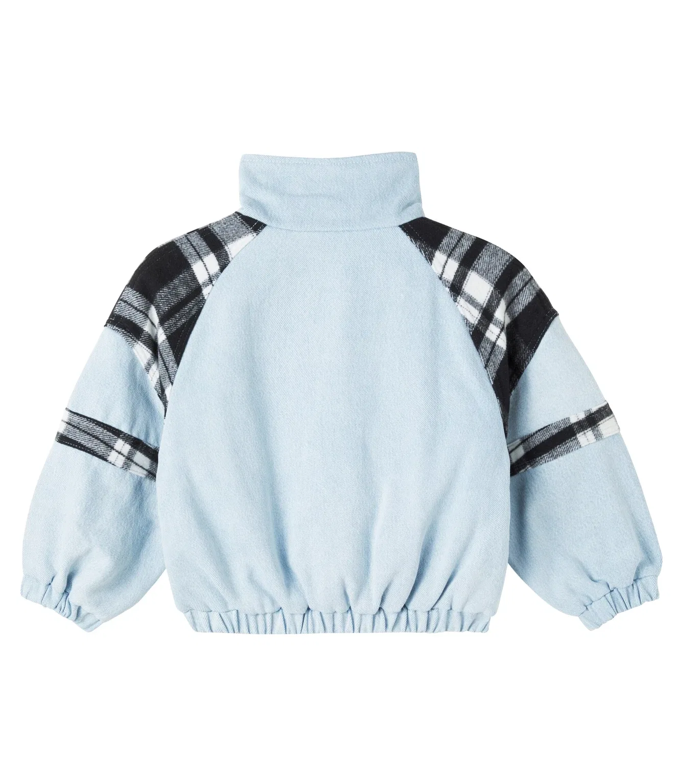 Легкая куртка джинсовая в клетку Stella Mccartney Kids, синий — фото 3