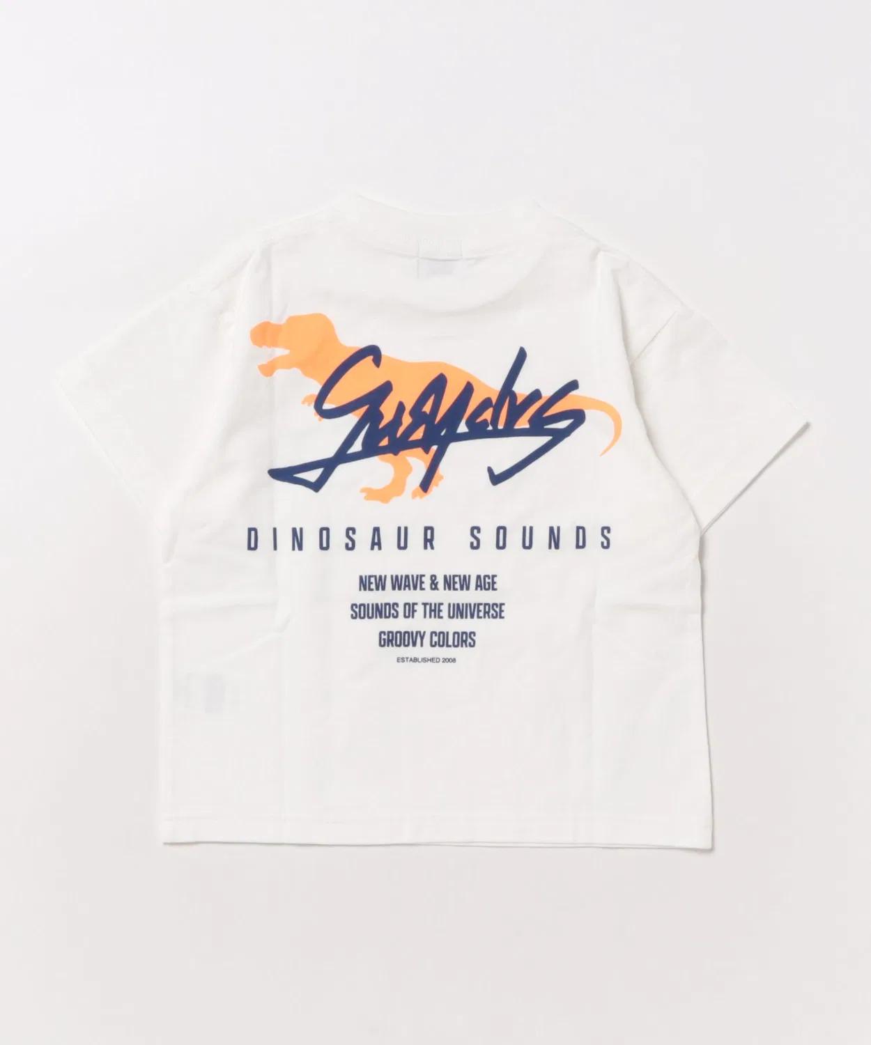 Детская футболка с коротким рукавом и принтом DINOSAUR SOUNDS Tee GROOVY COLORS, Light Blue — фото 2