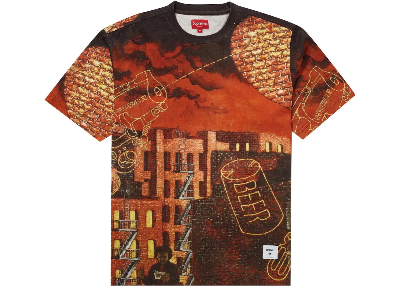 Мужская футболка с принтом Supreme Martin Wong Ridge Street S/S Top, Multicolor