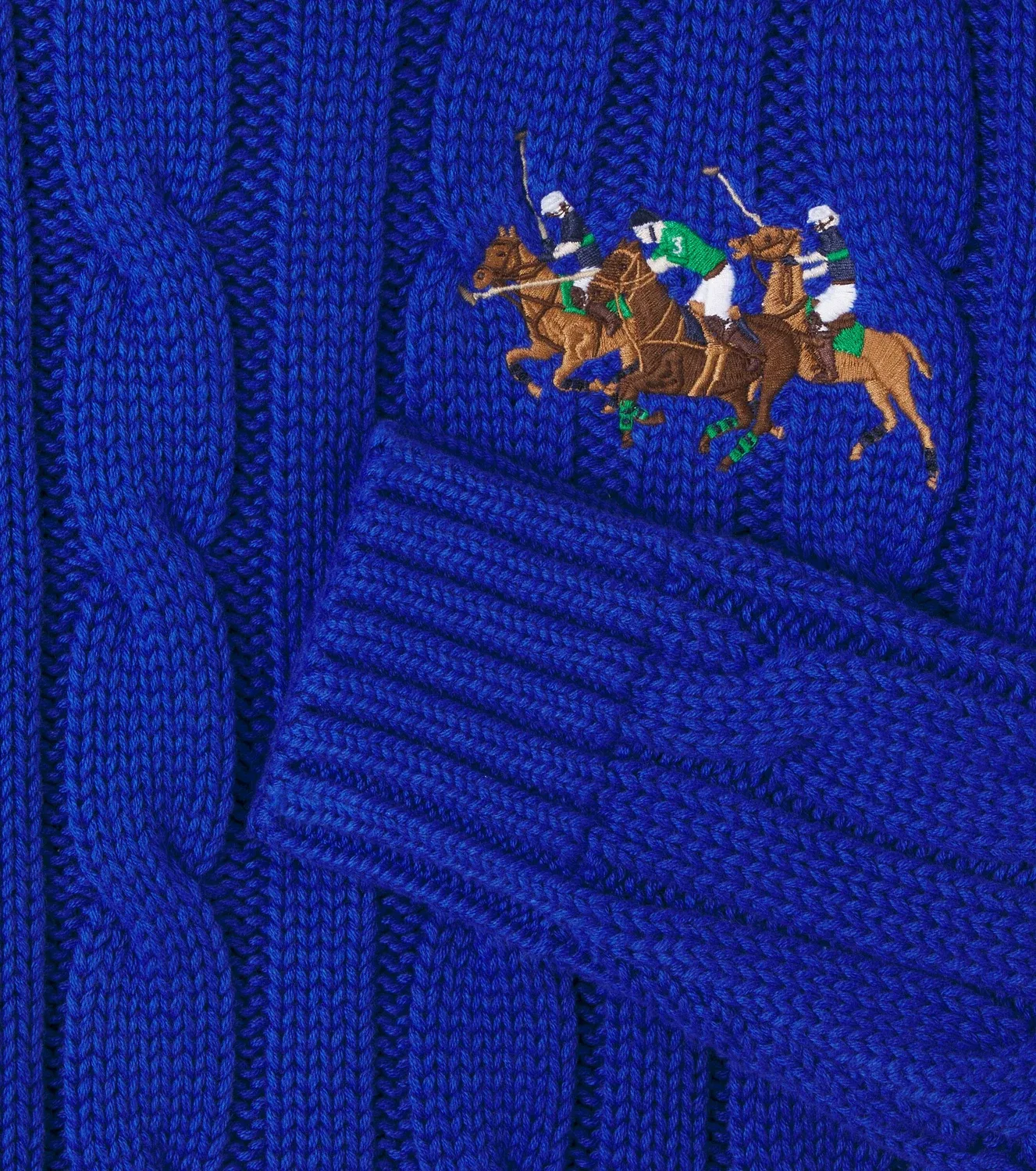 Свитер хлопковый Polo Ralph Lauren Kids, синий — фото 3