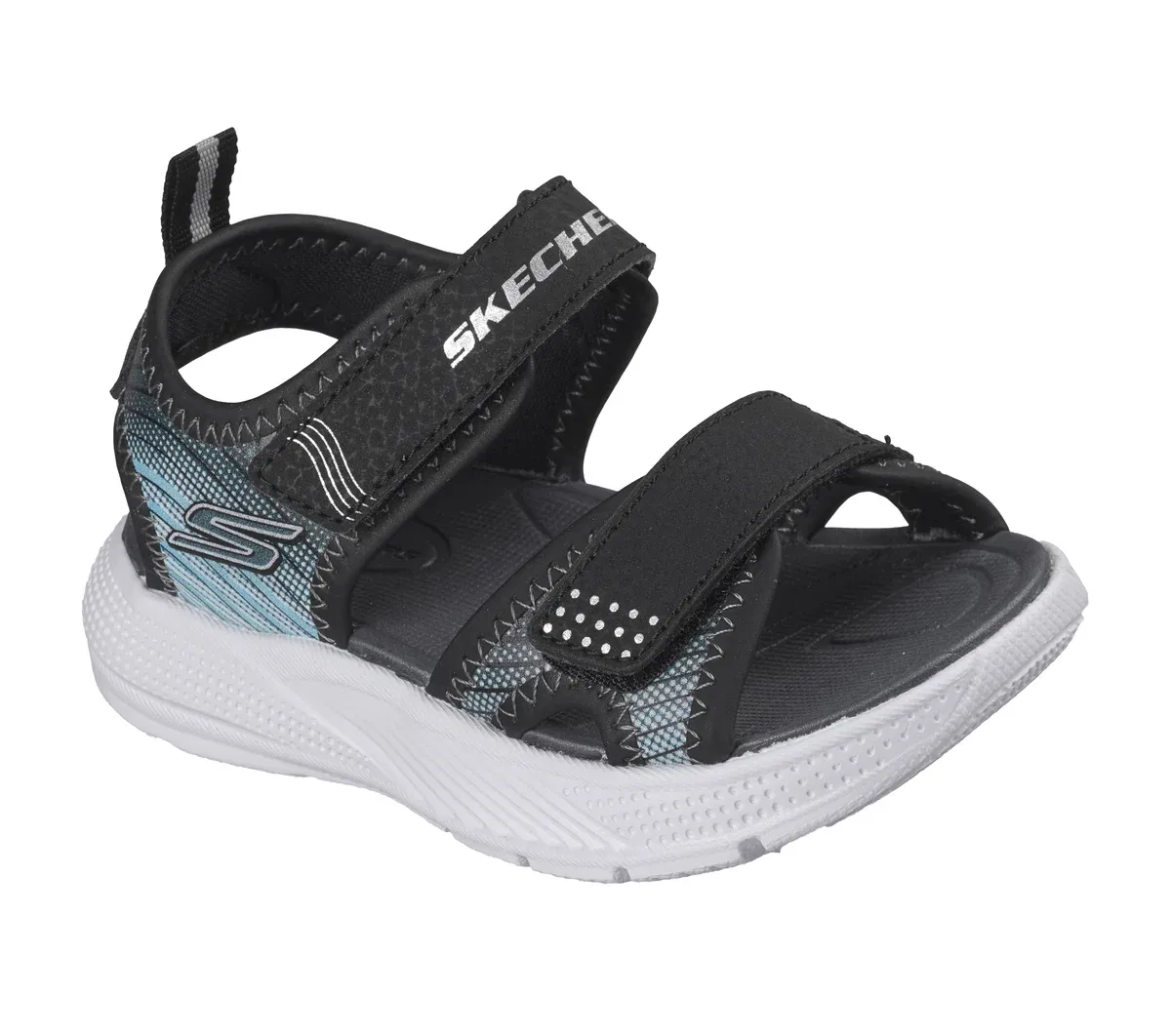 Детские кроссовки Microspec-Splash Skechers, черный/серебристый — фото 4