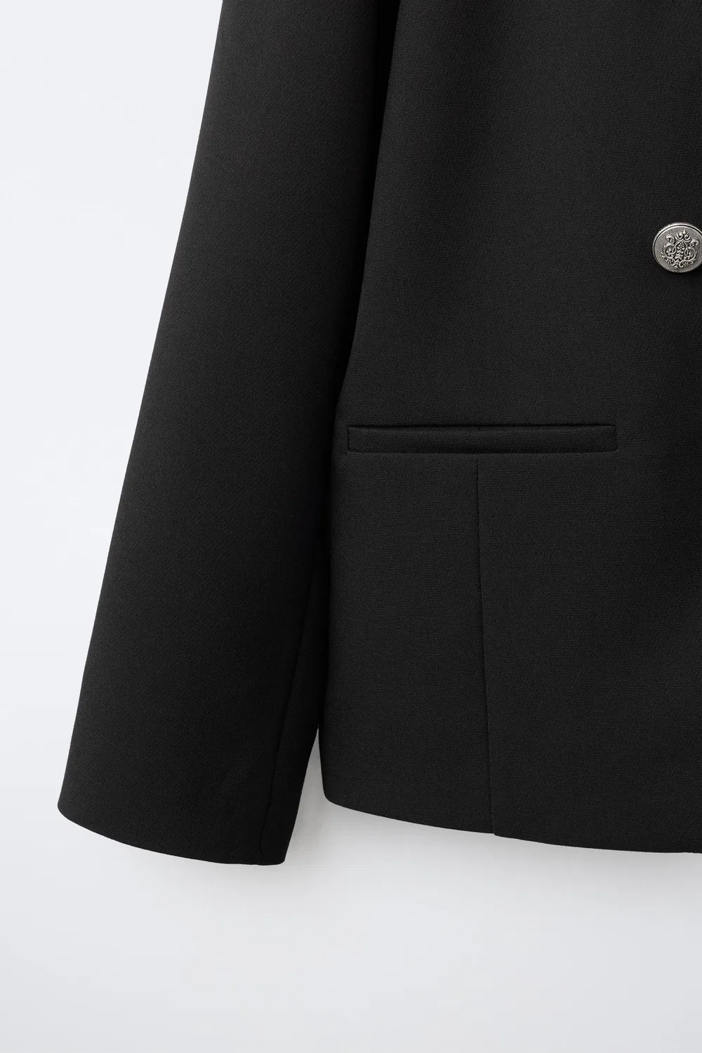 Простой пиджак ZARA, Black — фото 4