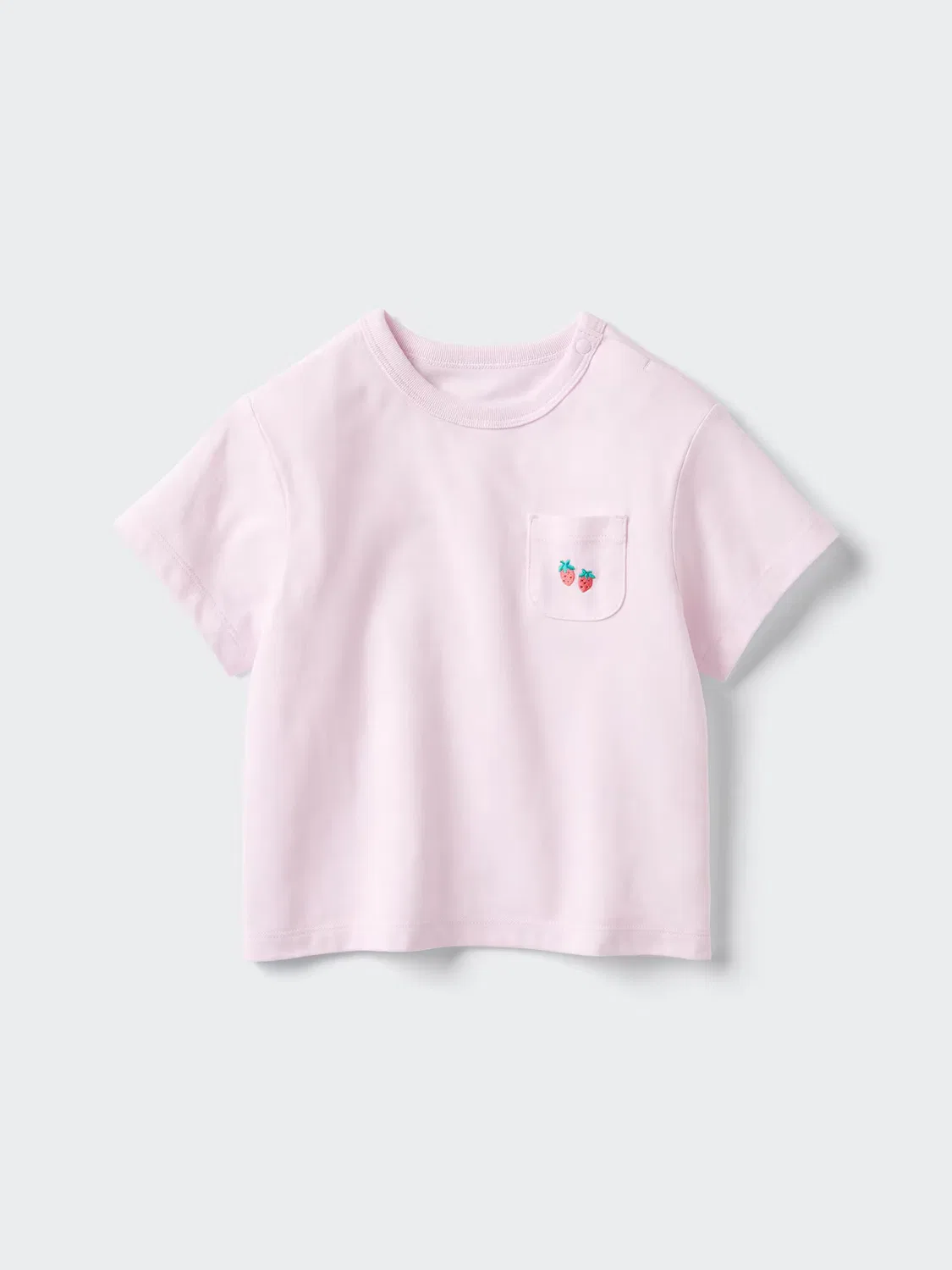 Футболка Uniqlo Airism, хлопковая, с круглым вырезом, розовый