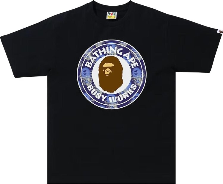 

Футболка BAPE Storm Busy Works Tee 'Black/Purple', черный