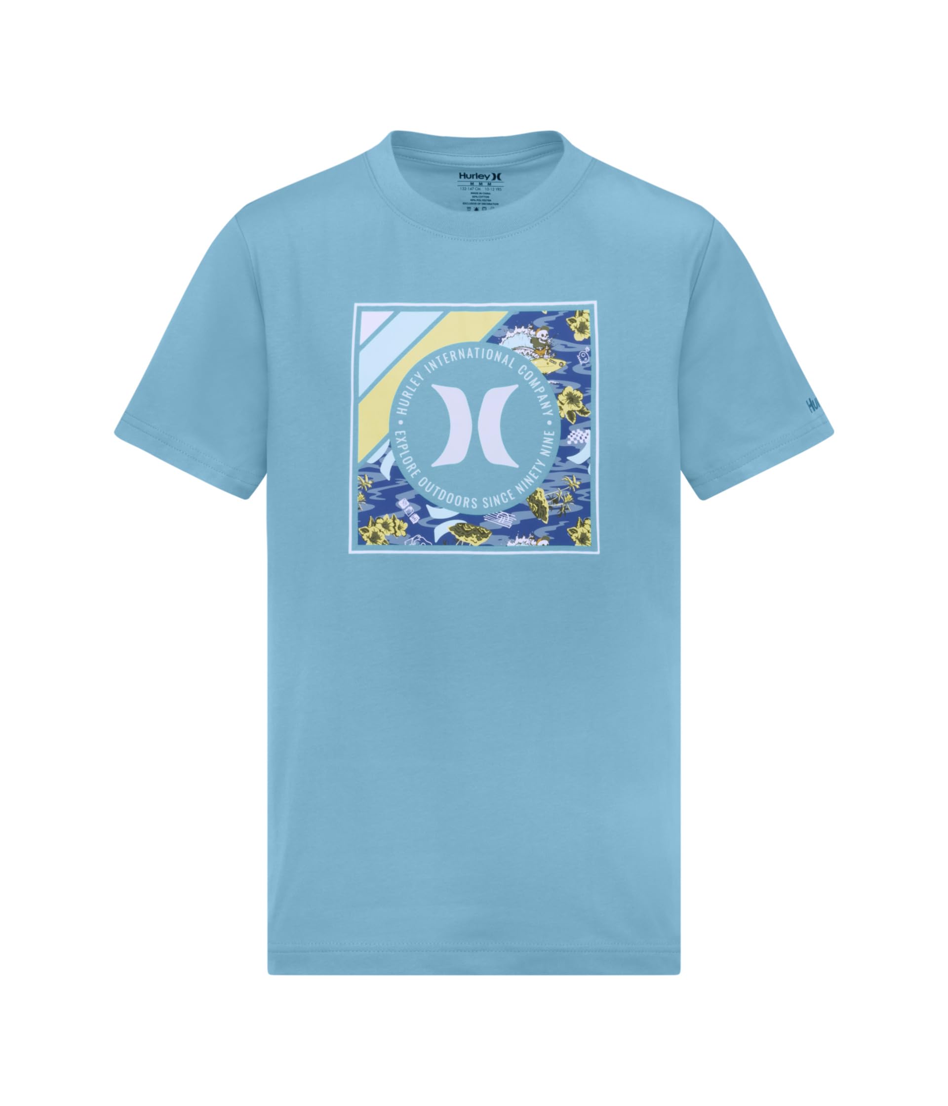 

Футболка Hurley Kids Illuminate Graphic T-Shirt, цвет Harbor Green
