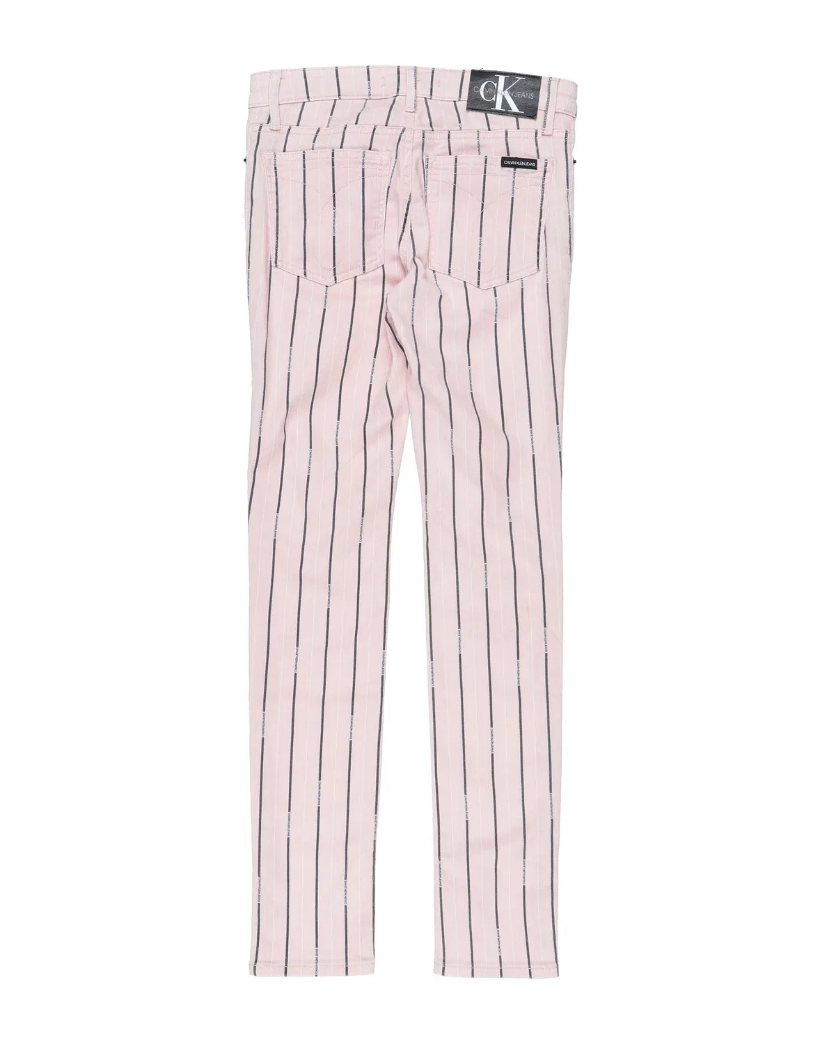 Детские джинсы для девочек с полосками Calvin Klein, Light Pink — фото 2