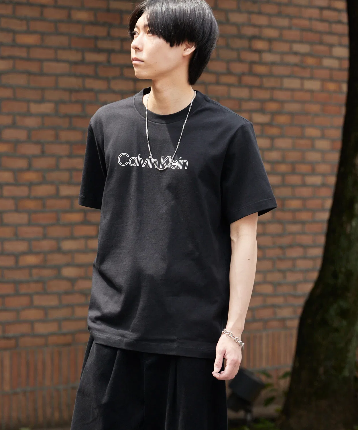 Унисекс футболка с логотипом Calvin Klein, Черный