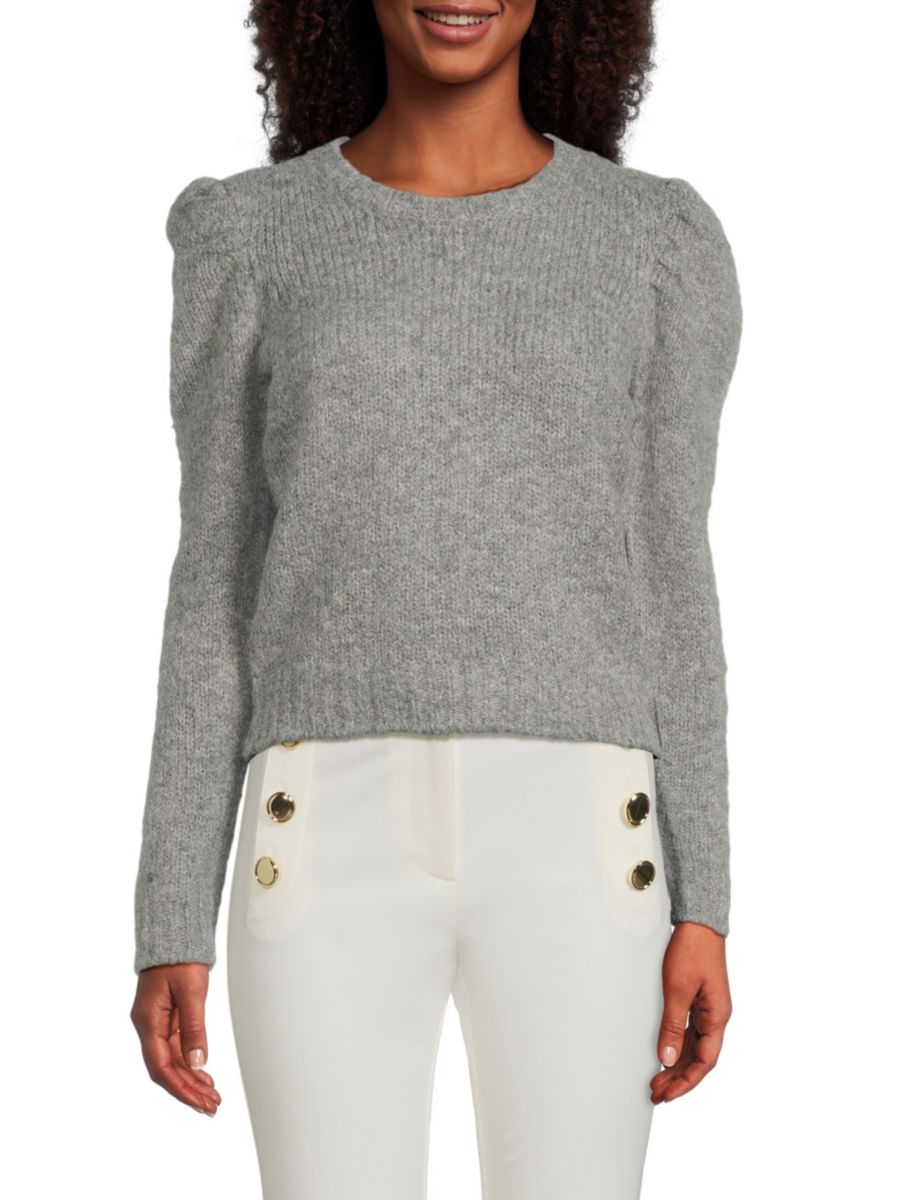 

Свитер Locken Puff Sleeves из смеси альпаки Derek Lam 10 Crosby, цвет Heather Grey