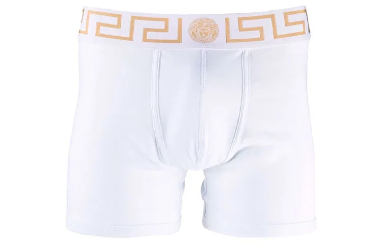 Мужской комплект боксеров с поясом Greca, Marine Blue+White, VERSACE — фото 3