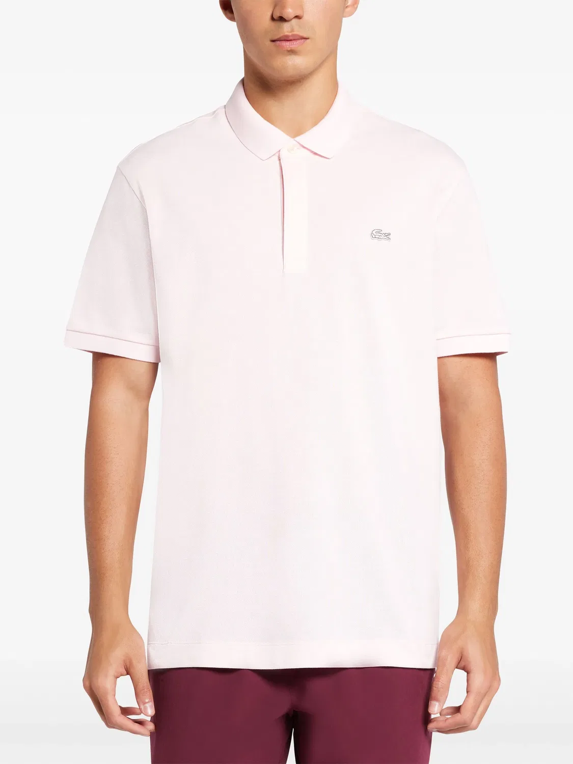 Поло с коротким рукавом и логотипом Lacoste, розовый — фото 3