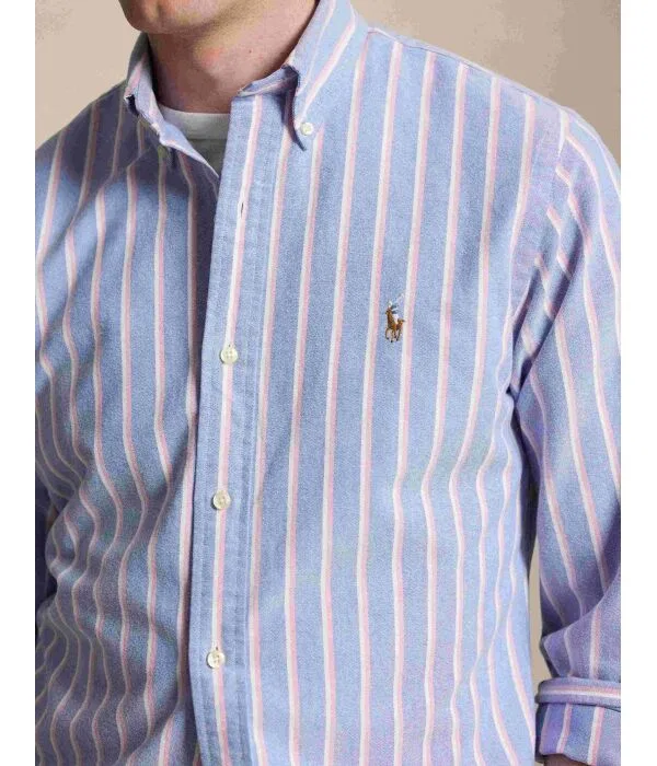 Мужская рубашка с длинным рукавом Polo Ralph Lauren, фиолетовый — фото 4