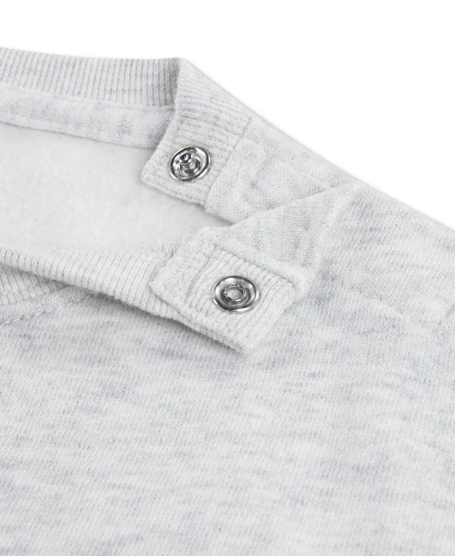 Детский свитшот Sporty Logo abercrombie kids, Light Gray Heather — фото 3