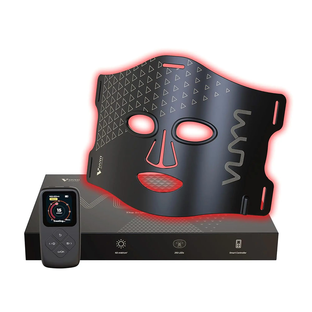 

Светодиодная LED маска для лица V VYM, 3 режима подсветки, чёрный