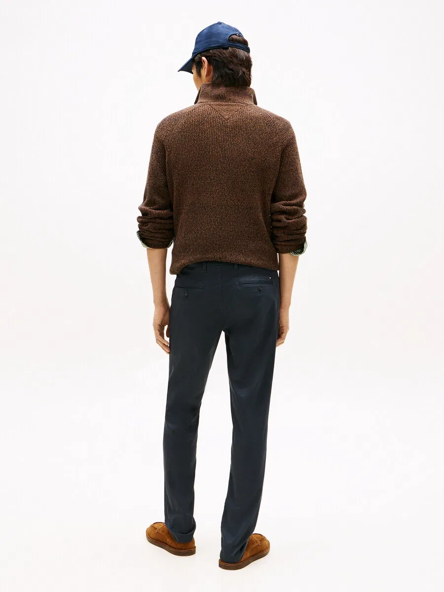 Брюки TOMMY HILFIGER Slim fit 'Bleecker' темно-синего цвета — фото 4