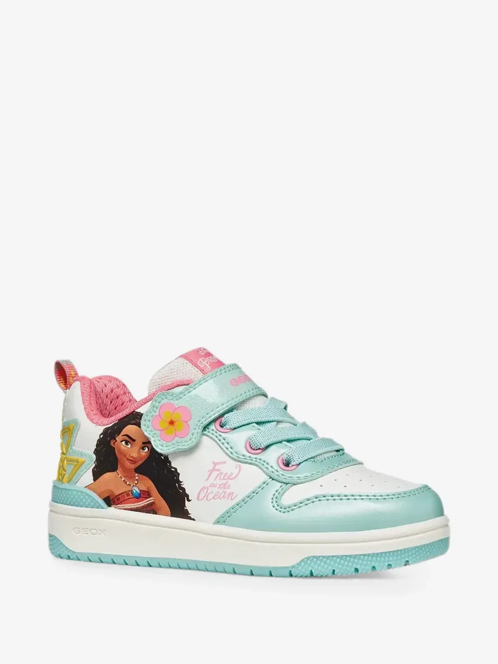 Кроссовки на липучках Moana Geox Kids, белый