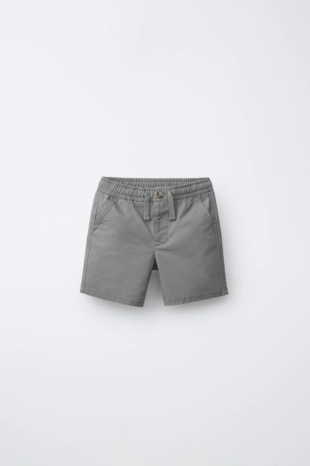 Шорты-бермуды чинос с завязками ZARA, Grey/Blue