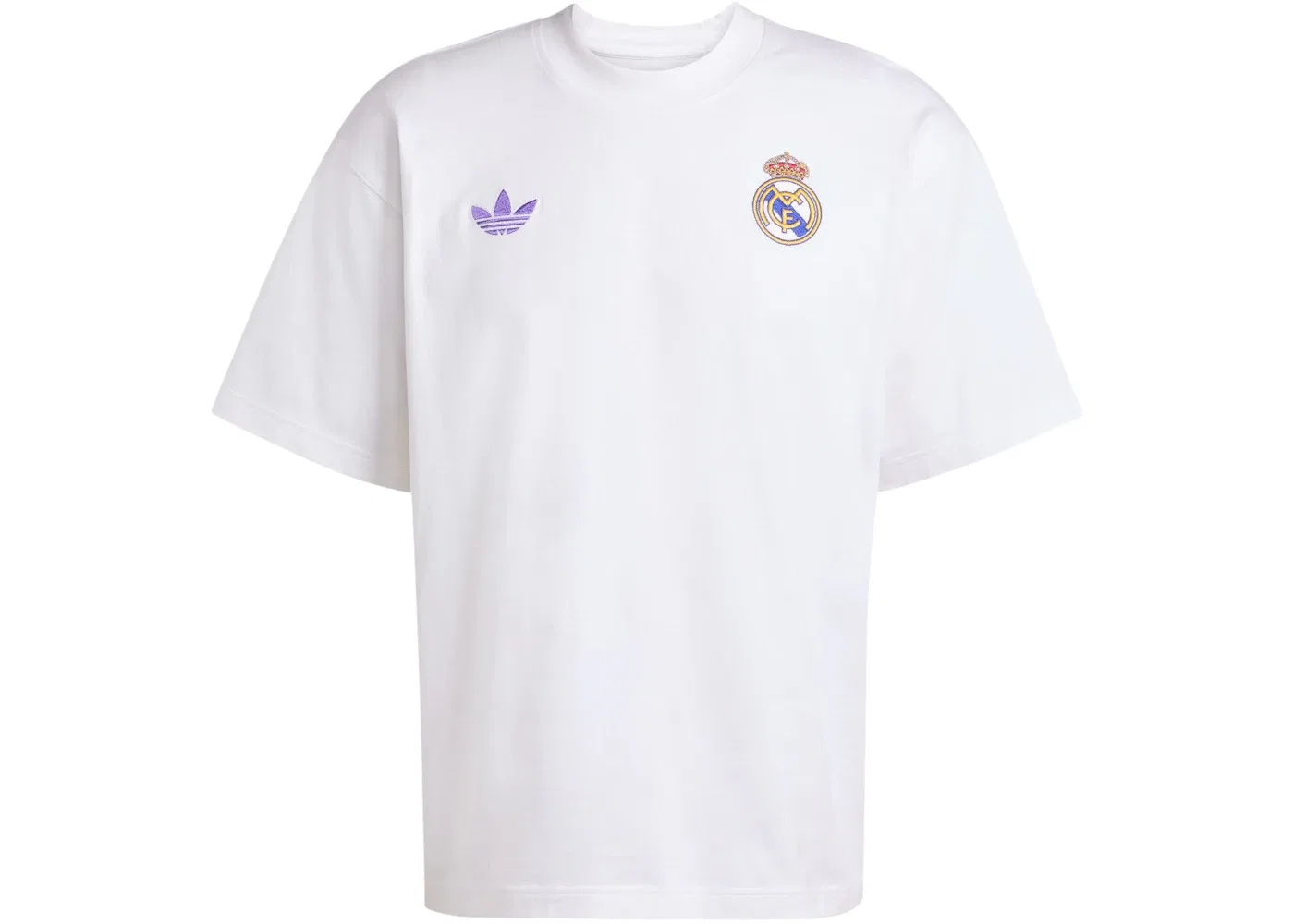 Мужская футболка с логотипом Real Madrid Adidas, White
