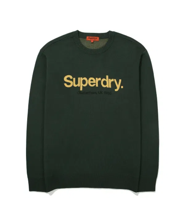 Свитер с логотипом, Superdry, хантер