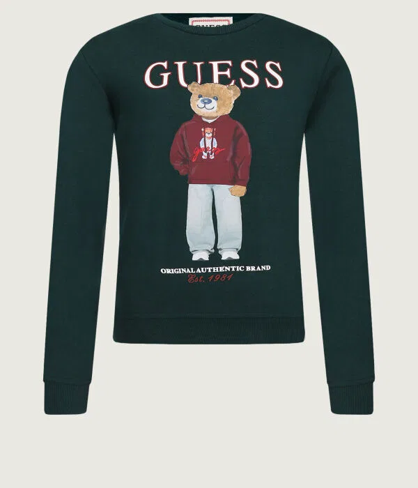 Детская толстовка Regular Fit Guess, Verde Bottiglia