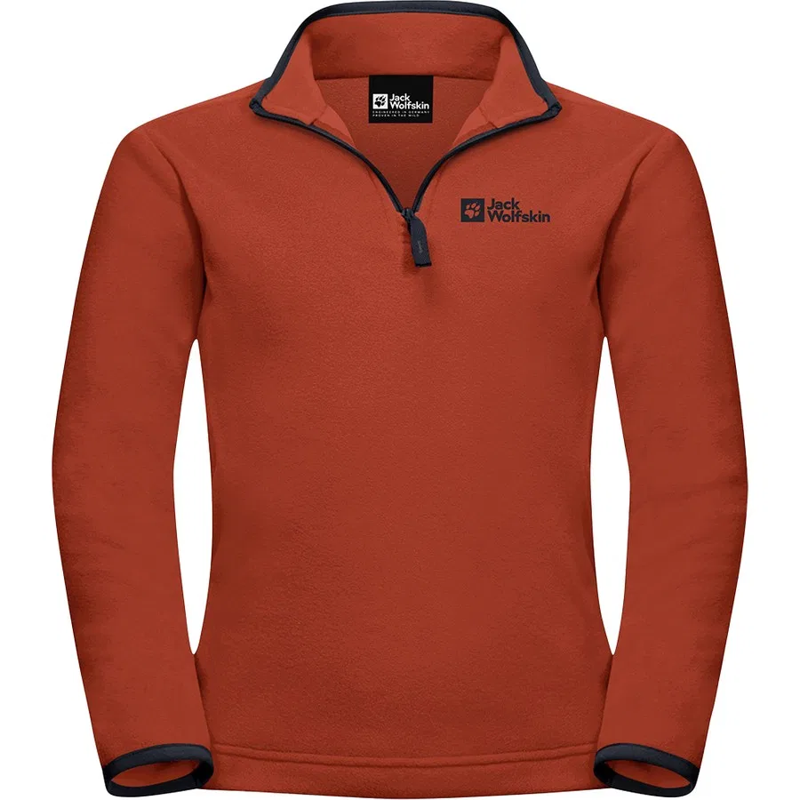 Детский флисовый свитер с полузамком Taunus Halfzip Jack Wolfskin, Антрацитовый