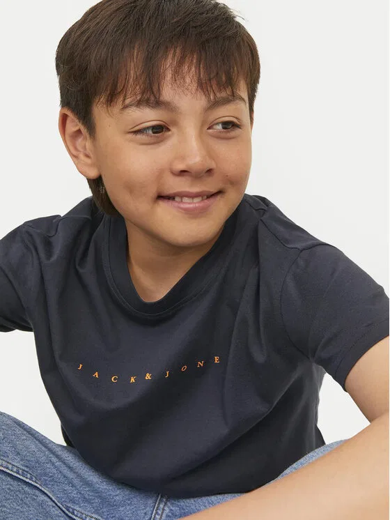 Футболка relaxed fit Star Jack & Jones Junior, темно-синий — фото 4