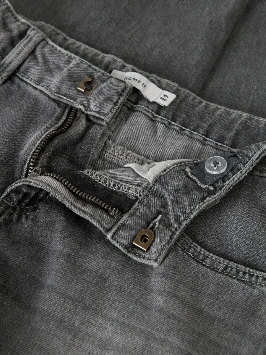 Джинсы NAME IT Wide leg Jeans 'NKFRose' серого цвета — фото 4