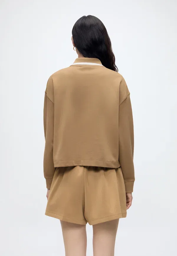 Толстовка Lacoste Классическая, Однотонная, Синяя — фото 3