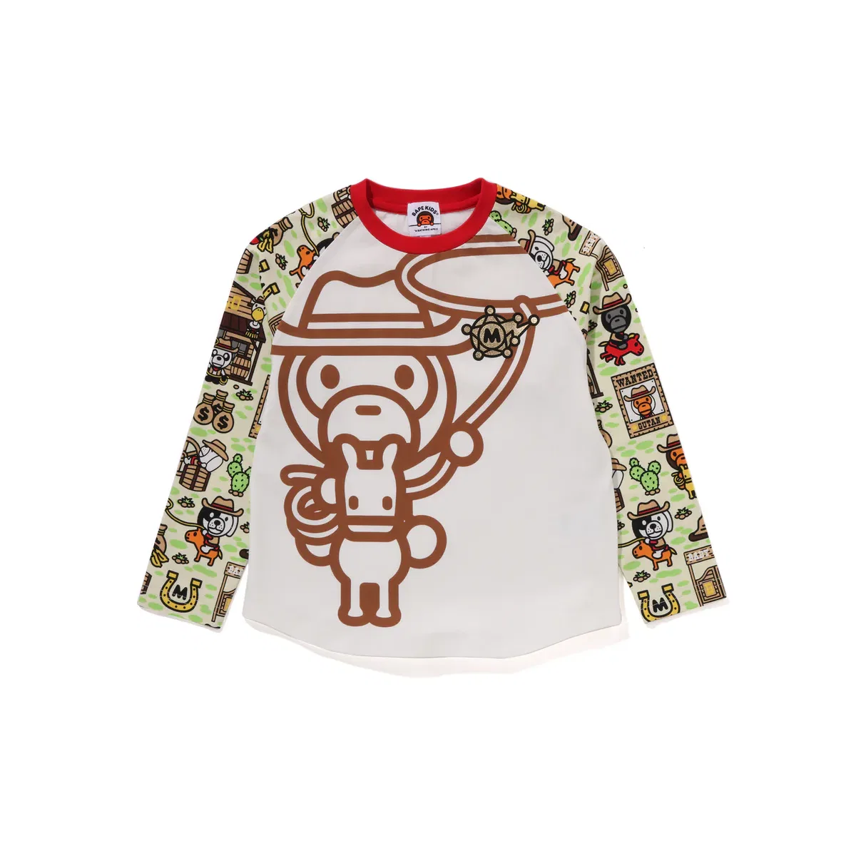 Детская футболка с принтом Milo Western Kids A BATHING APE, Red